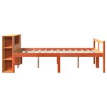 vidaXL Lit bibliothèque sans matelas cire marron 150x200cm bois massif