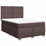 vidaXL Sommier à lattes de lit avec matelas Marron foncé 140x190 cm