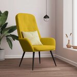 vidaXL Chaise de relaxation Jaune moutarde Velours