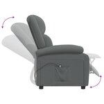 vidaXL Fauteuil inclinable électrique Gris foncé Tissu