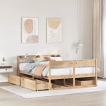 vidaXL Cadre de lit sans matelas 135x190 cm bois de pin massif