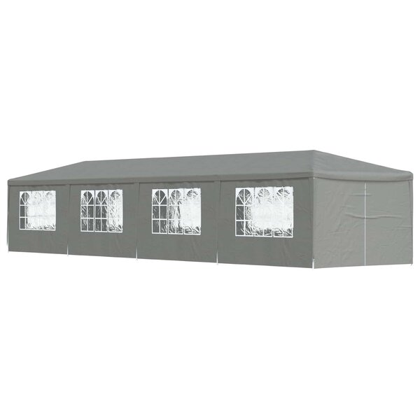 vidaXL Tente de fête 1200 x 300 x 255 cm Gris clair PE et acier