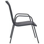 vidaXL Mobilier de salle à manger d'extérieur 7 Pièces Acier Anthracite