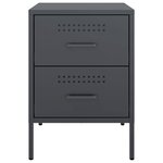 vidaXL Tables de chevet 2 Pièces anthracite 36x39x50 5 cm acier