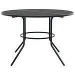 vidaXL Table de patio ronde anthracite acier enduit de poudre