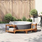 vidaXL Entourage de bain à remous Marron 252 x 112 x 55.5 cm