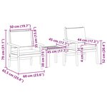 vidaXL Ensemble de canapé de jardin 3 Pièces Marron Bois d'acacia massif