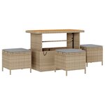vidaXL Ensemble de canapé de jardin 14 Pièces Beige et Gris clair