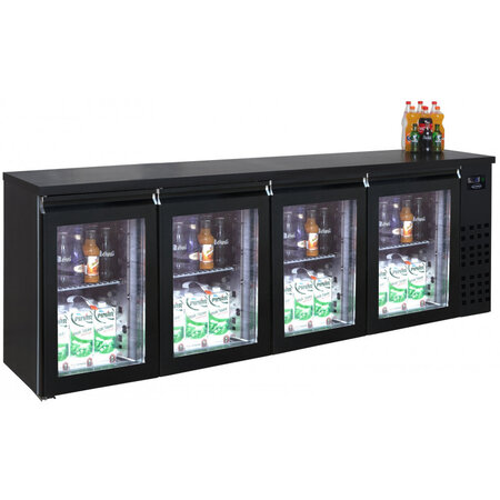 Refroidisseur de boissons - 680 l - combisteel - r290 - acier inoxydable4680vitrée/battante 2490x550x950mm