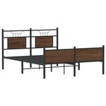 vidaXL Cadre de lit sans matelas chêne marron 140x200 cm