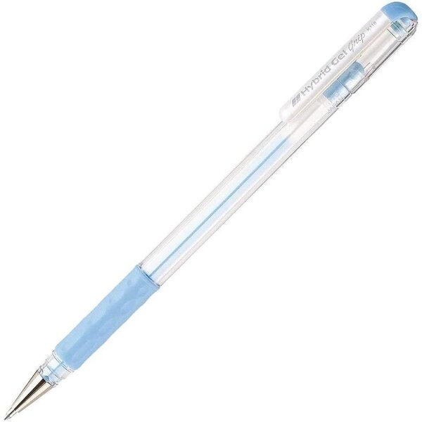 Roller encre gel pastel Hybrid Gel Grip  Bleu Ciel x 12 PENTEL