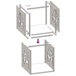 vidaXL Portant de bois chauffage blanc 40x40x40 cm