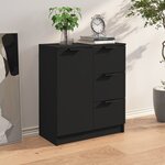 vidaXL Buffet noir 60x30x70 cm bois d'ingénierie