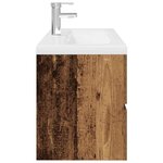 vidaXL Meuble lavabo avec bassin et robinet intégrés vieux bois