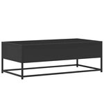 vidaXL Table basse noir 100x50x35 cm bois d'ingénierie et métal