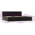 vidaXL Cadre de lit avec rangement hydraulique Similicuir 180x200 cm