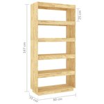 vidaXL Bibliothèque/Séparateur de pièce 80x35x167 cm pin massif