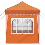 vidaXL Tente de fête pop-up 195 x 195 x 245 cm Orange Tissu Oxford
