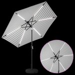 vidaXL Parasol de jardin avec lampes LED 270 x 270 cm Polyester