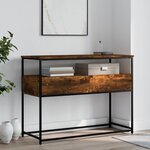 vidaXL Table console chêne fumé 100x40x75 cm bois d'ingénierie