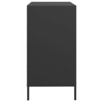 vidaXL Buffet noir 68x39x73 5 cm acier laminé à froid