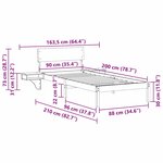 vidaXL Cadre de lit avec tables de chevet avec tête de lit Marron cire