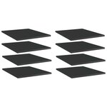 vidaXL Panneaux de bibliothèque 8 Pièces noir brillant bois d’ingénierie