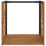 VidaXL Étagère à bois 40x40x40 cm acier résistant aux intempéries