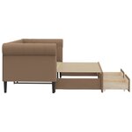 vidaXL Lit de jour avec lit gigogne et tiroirs cappuccino 90x200 cm