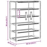 vidaXL Armoire à chaussures Gris 60x28x90 cm Tissu