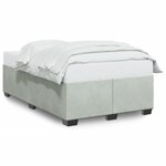 vidaXL Cadre de lit sans matelas gris clair 120x190 cm velours