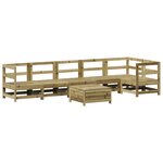 vidaXL Salon de jardin 7 Pièces bois de pin imprégné