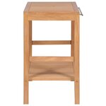 vidaXL Meuble-lavabo de salle de bains Teck massif 74x45x75 cm