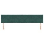 vidaXL Têtière LED design blocs diamants vert foncé 200 cm en velours