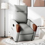 vidaXL Fauteuil inclinable électrique gris nuage tissu