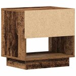 Table de chevet vidaXL 2 Pièces Bois ancien 45x34x45 cm Bois reconstitué