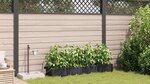 Jardinières vidaXL avec système d'irrigation d'eau 4 Pièces Noir
