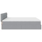 VidaXL Cadre de lit ottoman et matelas gris clair 160x200cm tissu