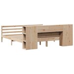 vidaXL Lit bibliothèque sans matelas 200x200 cm bois massif de pin