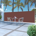vidaXL Auvent latéral rétractable de patio 160x500 cm Marron