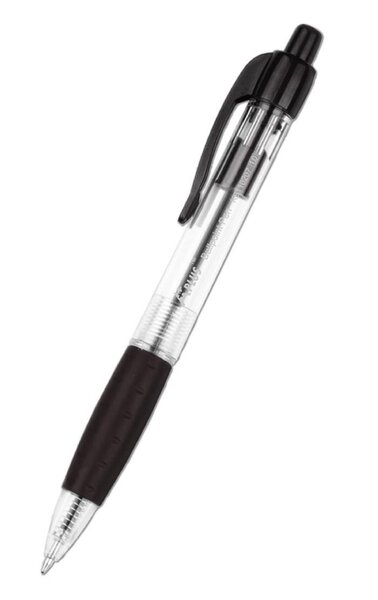 Stylo Bille Rétractable Grip confort Pointe 1 mm Encre Noir A PLUS