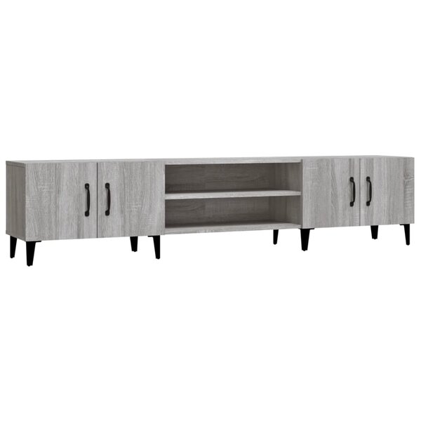vidaXL Meuble TV sonoma gris 180x31 5x40 cm bois d'ingénierie