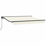 vidaXL Auvent rétractable manuel Crème 3 x 2 m