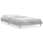 vidaXL Cadre de lit gris béton 90x200 cm bois d'ingénierie