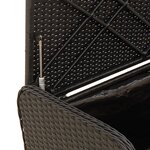 vidaXL Banc de rangement avec coussin noir 115x51x52 cm résine tressée