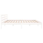 vidaXL Cadre de lit sans matelas bois massif de pin 200x200 cm blanc