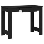 vidaXL Bureau noir 100x45x75 cm bois d'ingénierie