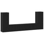 vidaXL Ensemble meuble TV 4 pièces - Murale  Chêne noir  Bois reconstitué