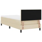 vidaXL Lit à ressorts avec matelas Crème 100 x 200 cm tissu