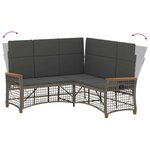 vidaXL Ensemble de canapés inclinables de jardin Gris et Gris foncé